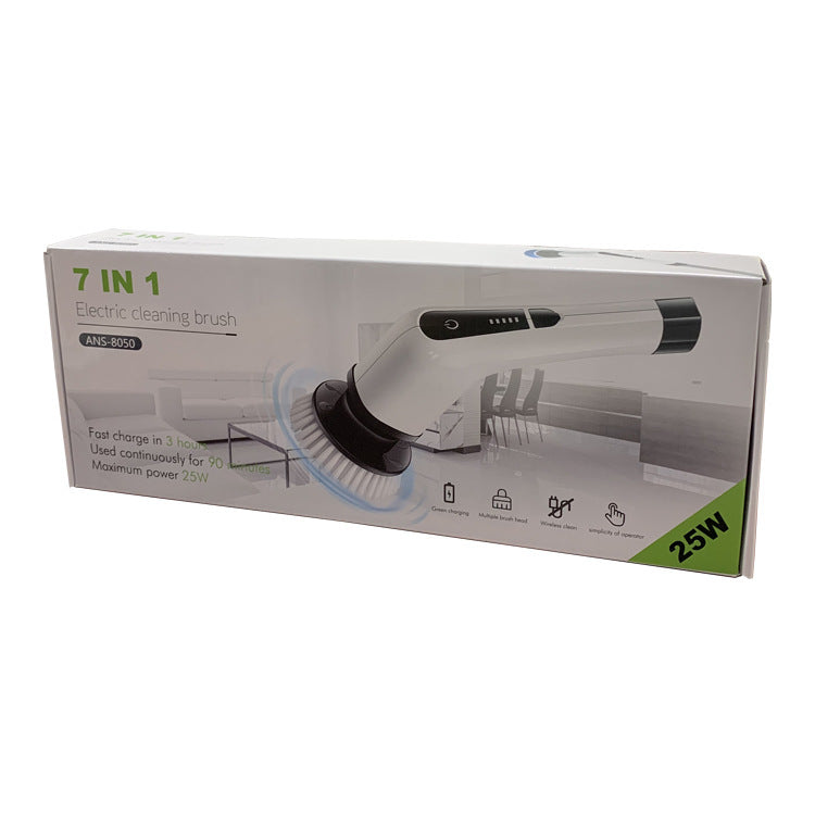 New 7-in-1 Cordless Electric Cleaning - コードレス電動お掃除ブラシ 7in1 伸縮ロングハンドル付き バスルーム・床・トイレ対応