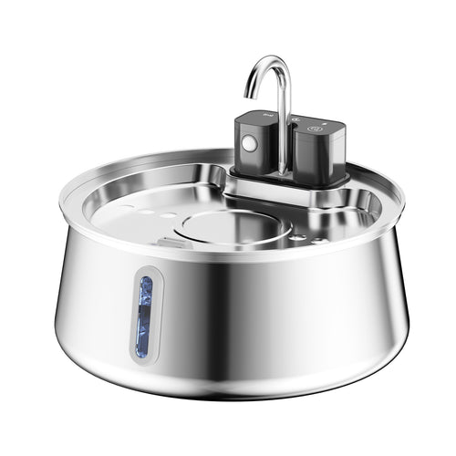 Pet cat drinking fountain stainless steel dog automatic water dispenser silent infrared sensor large capacity water feeder